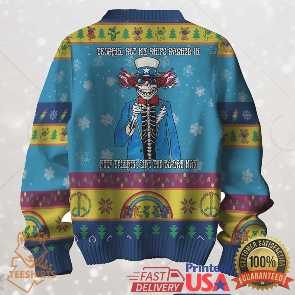 Grateful Dead Keep On Truckin’ Ugly Christmas Sweater Grateful Dead Keep On Truckin’ Ugly Christmas Sweater
