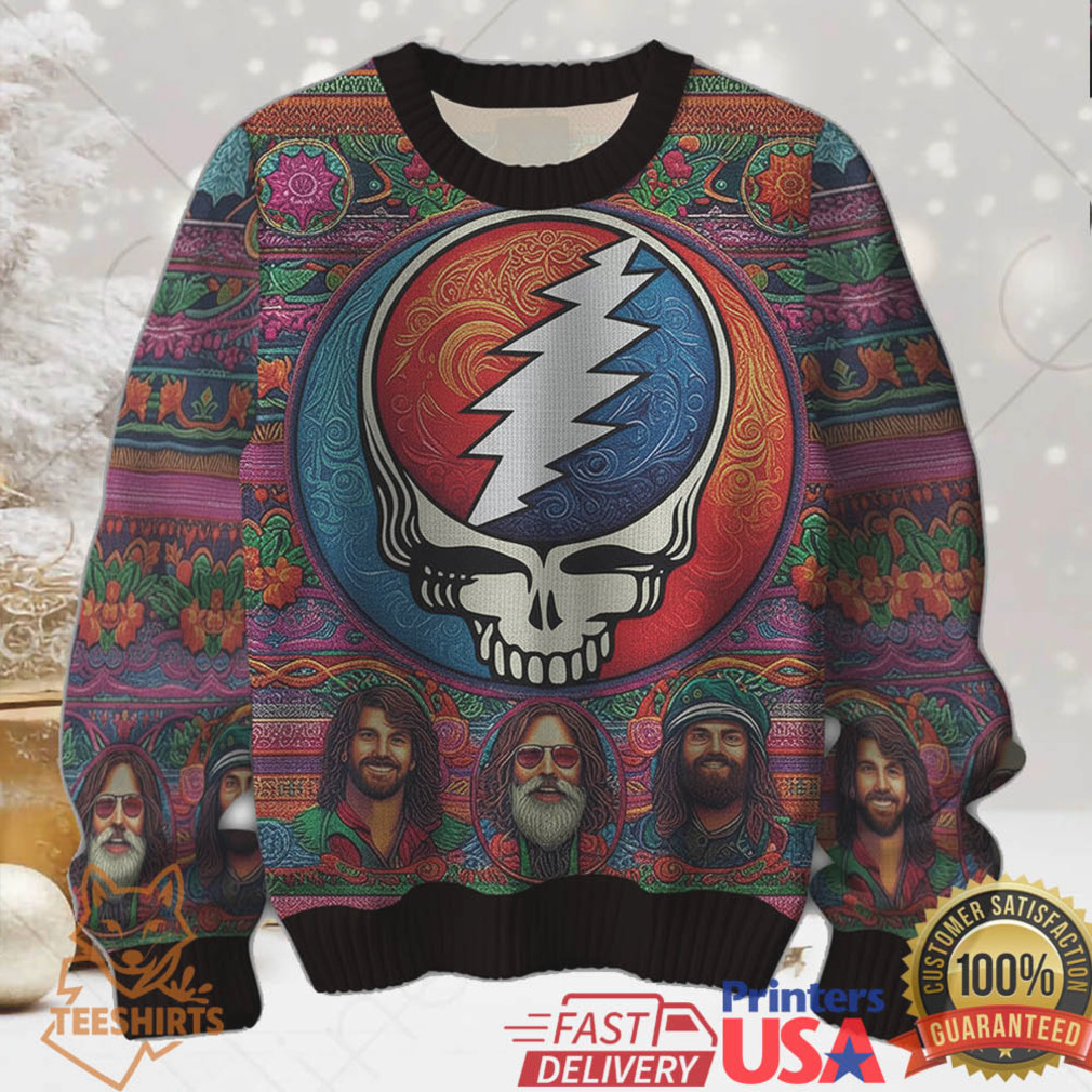Grateful Dead Portrait Christmas Ugly Sweater Grateful Dead Portrait Christmas Ugly Sweater