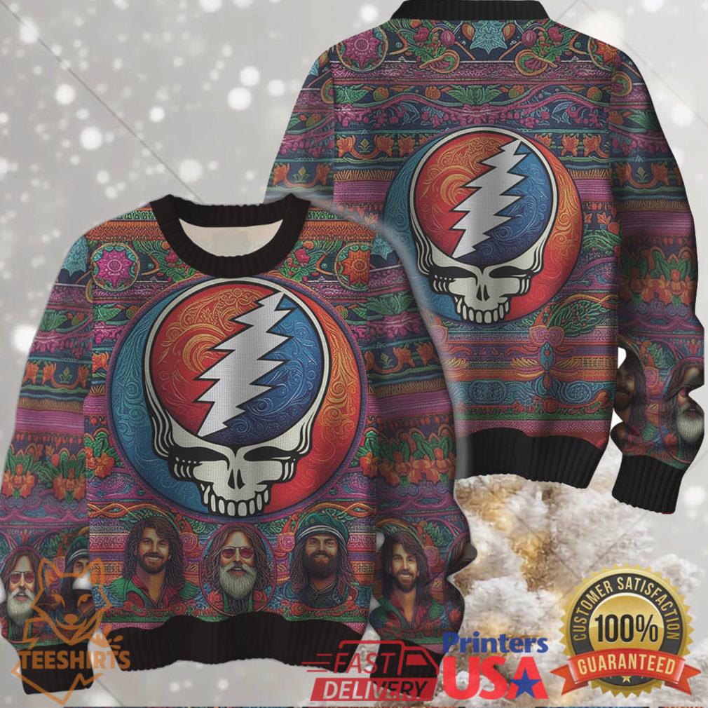 Grateful Dead Portrait Christmas Ugly Sweater Grateful Dead Portrait Christmas Ugly Sweater