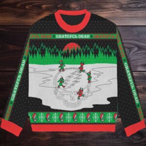 Grateful Dead Skating Dancing Bears Holiday Collection Ugly Christmas Sweater
