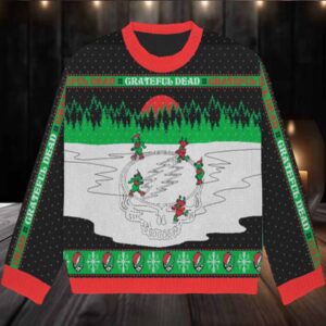 Grateful Dead Skating Dancing Bears Holiday Collection Ugly Christmas Sweater