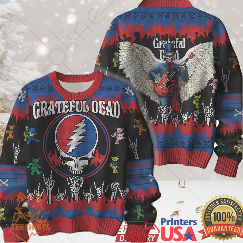 Grateful Dead Steal Your Face & Dancing Bears Ugly Christmas Sweater Grateful Dead Steal Your Face & Dancing Bears Ugly Christmas Sweater