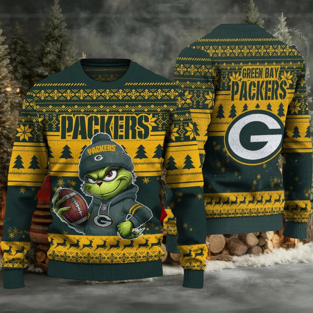 Green Bay Packers Grinch With Balls Ugly Christmas Sweaters Green Bay Packers Grinch With Balls Ugly Christmas Sweaters