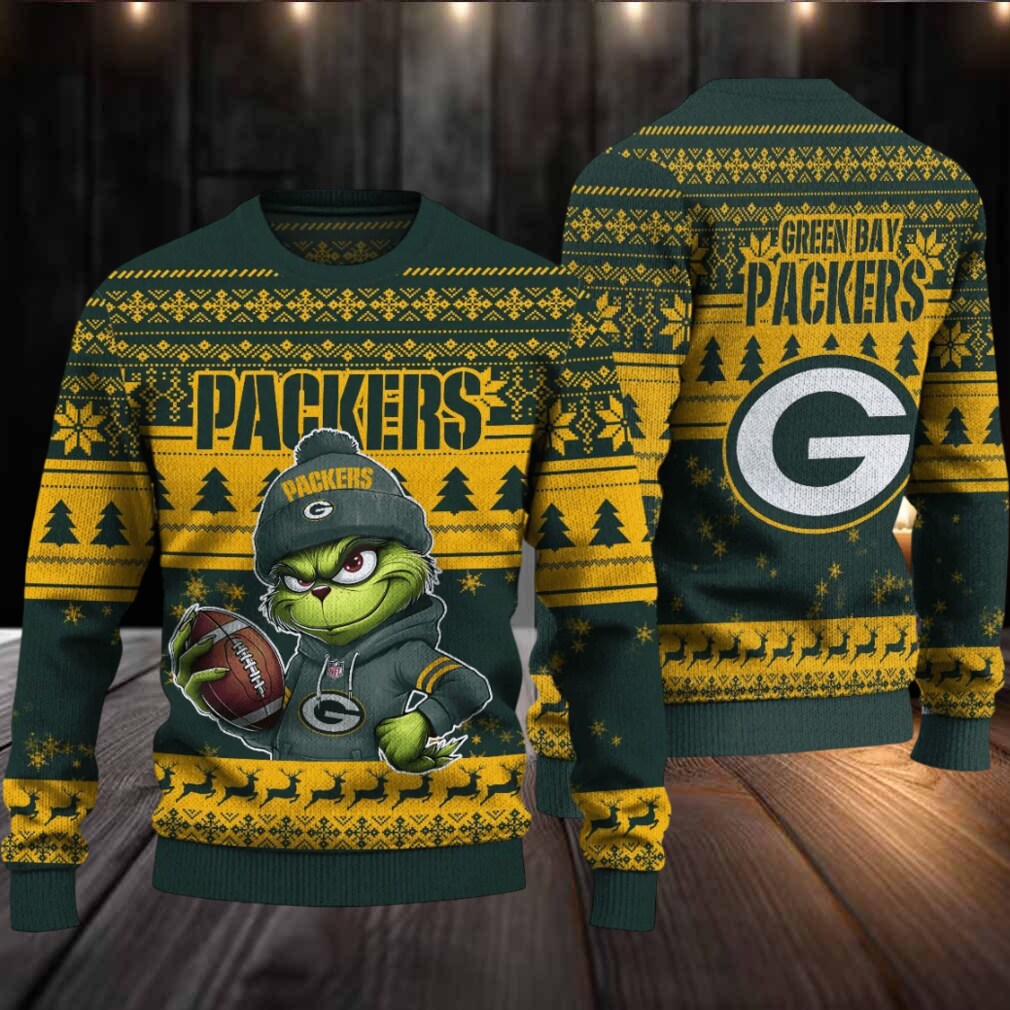 Green Bay Packers Grinch With Balls Ugly Christmas Sweaters Green Bay Packers Grinch With Balls Ugly Christmas Sweaters