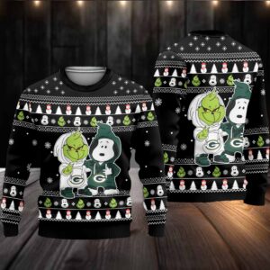 Green Bay Packers – Grinch And Snoopy Ugly Christmas Sweater.jfif