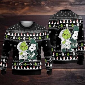 Green Bay Packers – Grinch And Snoopy Ugly Christmas Sweater.jfif