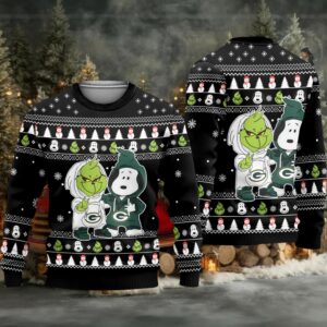Green Bay Packers – Grinch And Snoopy Ugly Christmas Sweater.jfif