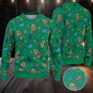 Grinch Beer Christmas Knitted Sweater