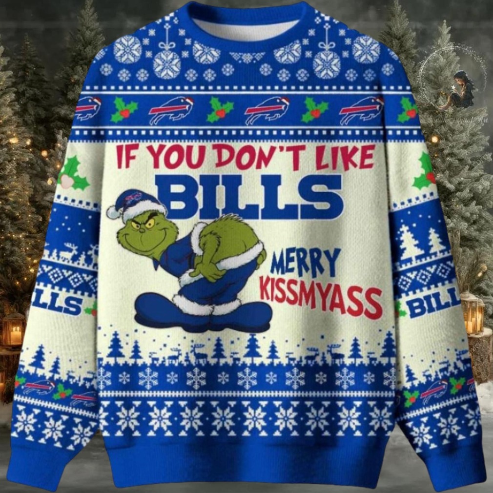 Grinch If You Dont Like Buffalo Bills Merry Kissmyass Ugly Christmas Sweater Men Women Grinch If You Dont Like Buffalo Bills Merry Kissmyass Ugly Christmas Sweater Men Women