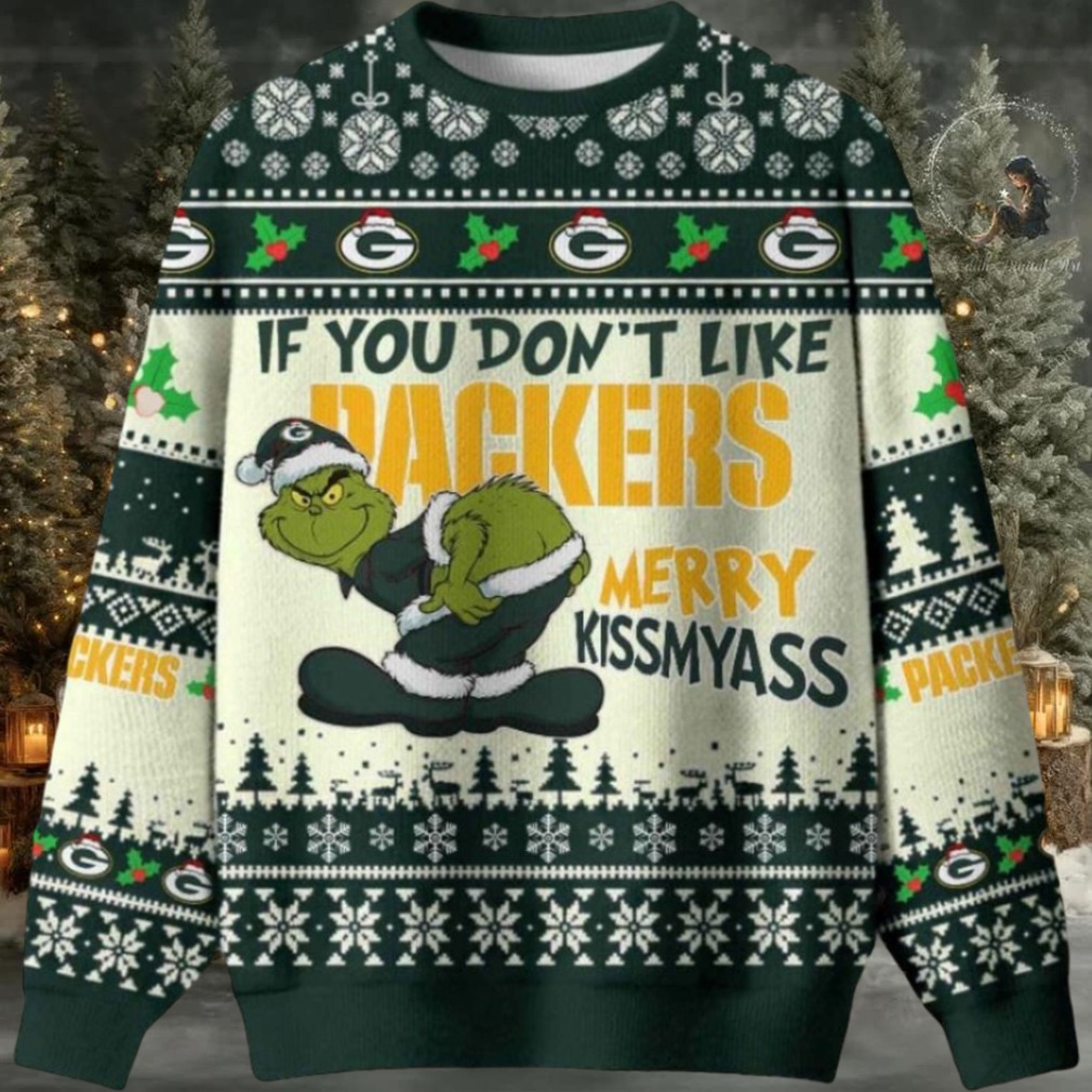 Grinch If You Dont Like Green Bay Packers Merry Kissmyass Ugly Christmas Sweater Men Women Grinch If You Dont Like Green Bay Packers Merry Kissmyass Ugly Christmas Sweater Men Women