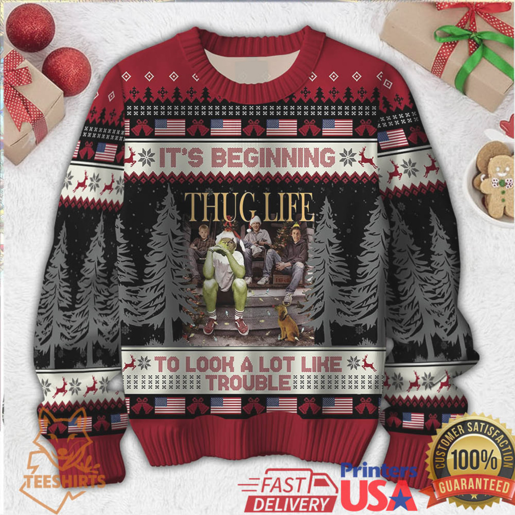 Grinch Thug Life Christmas Ugly Sweater 2025 Grinch Thug Life Christmas Ugly Sweater 2025