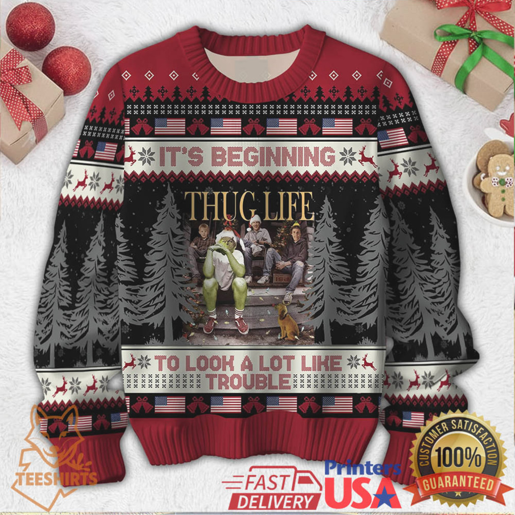 Grinch Thug Life Christmas Ugly Sweater 2025 Grinch Thug Life Christmas Ugly Sweater 2025