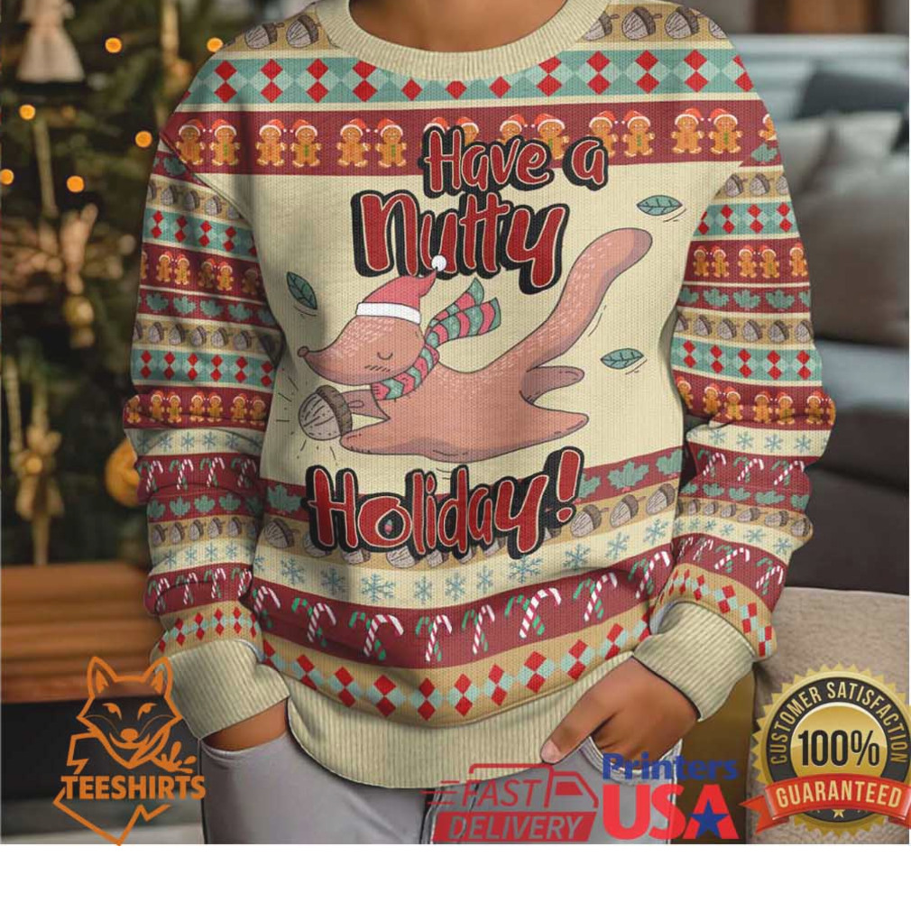 Have A Nutty Holiday Christmas Kid Ugly Christmas Sweater Xmas Holiday Patterns Have A Nutty Holiday Christmas Kid Ugly Christmas Sweater Xmas Holiday Patterns