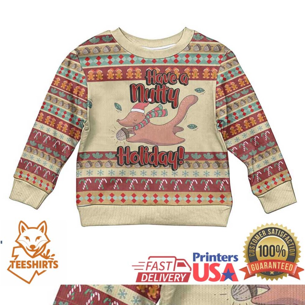 Have A Nutty Holiday Christmas Kid Ugly Christmas Sweater Xmas Holiday Patterns Have A Nutty Holiday Christmas Kid Ugly Christmas Sweater Xmas Holiday Patterns