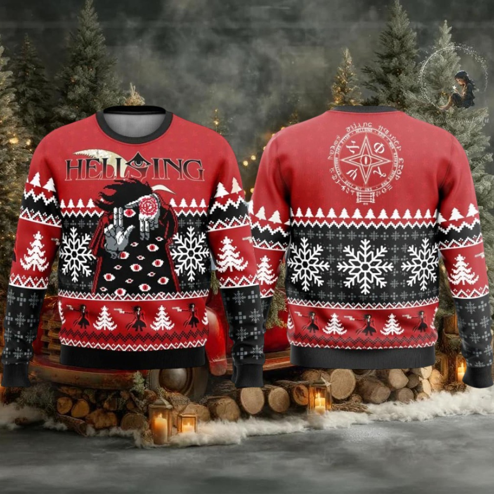 Hellsing God With Us Ugly Christmas Sweater Shirt Men Women For Sale Hellsing God With Us Ugly Christmas Sweater Shirt Men Women For Sale