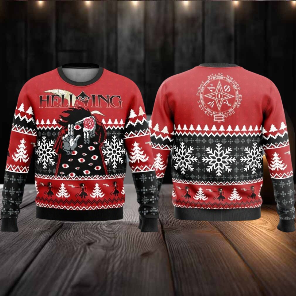 Hellsing God With Us Ugly Christmas Sweater Shirt Men Women For Sale Hellsing God With Us Ugly Christmas Sweater Shirt Men Women For Sale