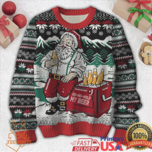 Ho Ho Hold My Beer Santa Ugly Christmas Sweater