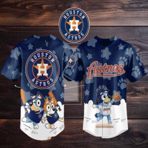 Houston Astros 2025 Bluey MLB Game Night Christmas Baseball Jersey