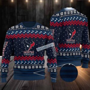 Houston Texans Football Ugly Christmas Sweater Ladies Red Blue