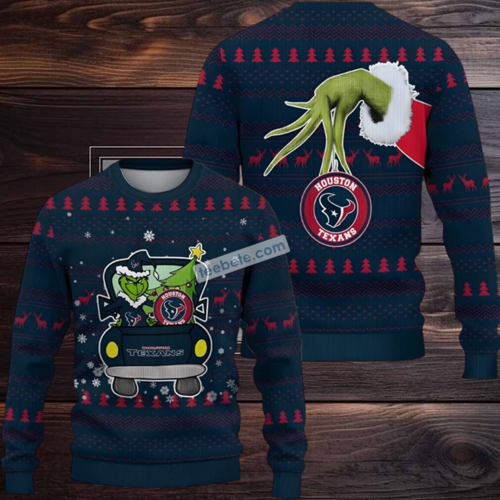 Houston Texans Grinch Driving Ugly Christmas Sweater Womens Black Houston Texans Grinch Driving Ugly Christmas Sweater Womens Black