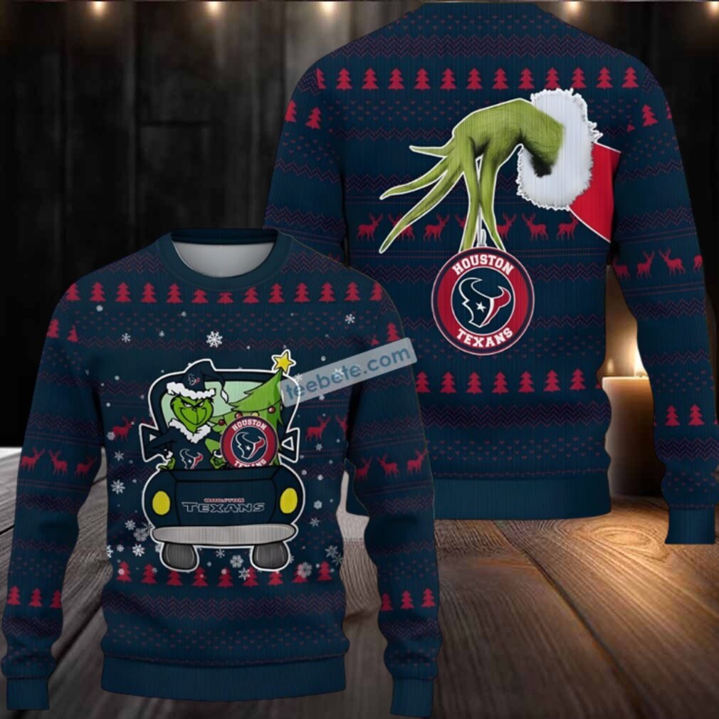 Houston Texans Grinch Driving Ugly Christmas Sweater Womens Black Houston Texans Grinch Driving Ugly Christmas Sweater Womens Black