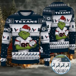 Houston Texans Grinch Ugly Christmas Sweater