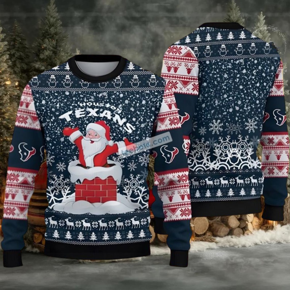 Houston Texans Santa Claus Ugly Christmas Sweater Vacation Edition Houston Texans Santa Claus Ugly Christmas Sweater Vacation Edition