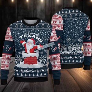 Houston Texans Santa Claus Ugly Christmas Sweater Vacation Edition