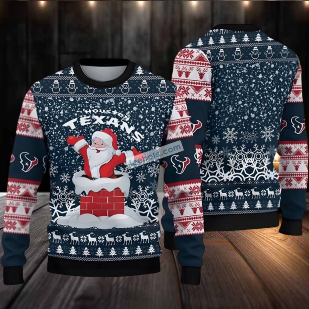 Houston Texans Santa Claus Ugly Christmas Sweater Vacation Edition Houston Texans Santa Claus Ugly Christmas Sweater Vacation Edition