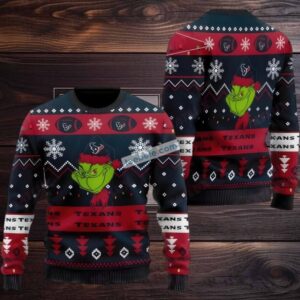 Houston Texans The Grinch Ugly Christmas Sweater Best Red