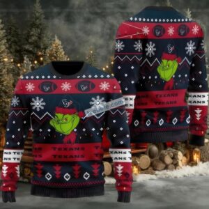 Houston Texans The Grinch Ugly Christmas Sweater Best Red