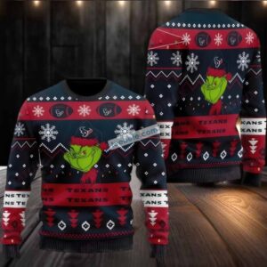 Houston Texans The Grinch Ugly Christmas Sweater Best Red