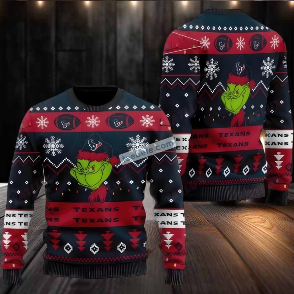 Houston Texans The Grinch Ugly Christmas Sweater Best Red Houston Texans The Grinch Ugly Christmas Sweater Best Red