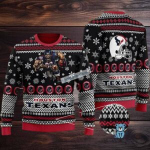 Houston Texans Ugly Sweater Black Naughty