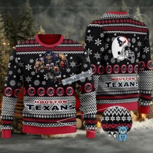 Houston Texans Ugly Sweater Black Naughty