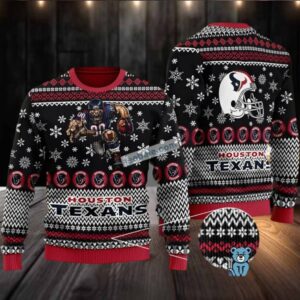 Houston Texans Ugly Sweater Black Naughty