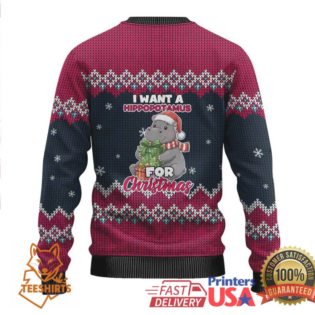 I Want A Hippopotamus Christmas Design Ugly Christmas Sweater Xmas Holiday Patterns I Want A Hippopotamus Christmas Design Ugly Christmas Sweater Xmas Holiday Patterns