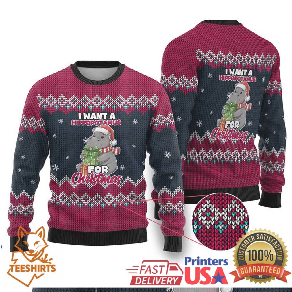 I Want A Hippopotamus Christmas Design Ugly Christmas Sweater Xmas Holiday Patterns I Want A Hippopotamus Christmas Design Ugly Christmas Sweater Xmas Holiday Patterns