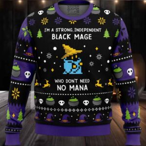 I’m A Strong Independent Black Mage Ugly Christmas Sweater