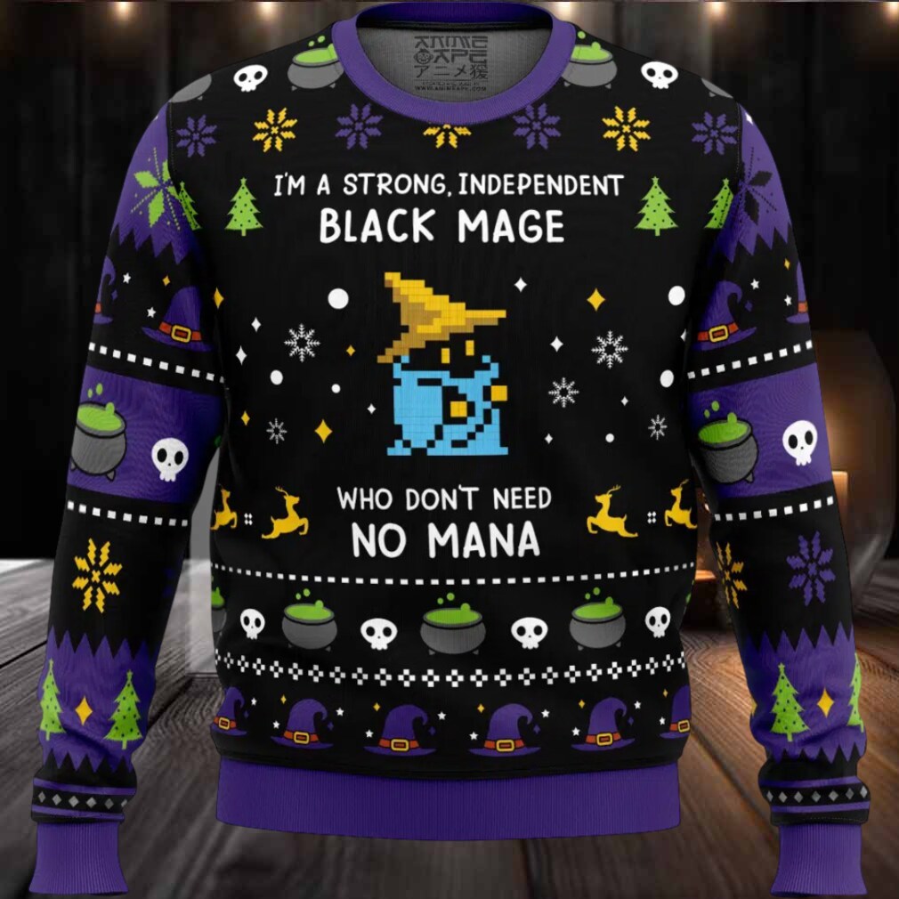 I’m A Strong Independent Black Mage Ugly Christmas Sweater I’m A Strong Independent Black Mage Ugly Christmas Sweater