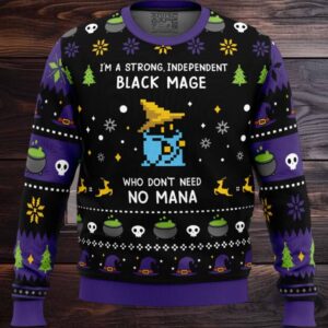 I’m A Strong Independent Black Mage Ugly Christmas Sweater