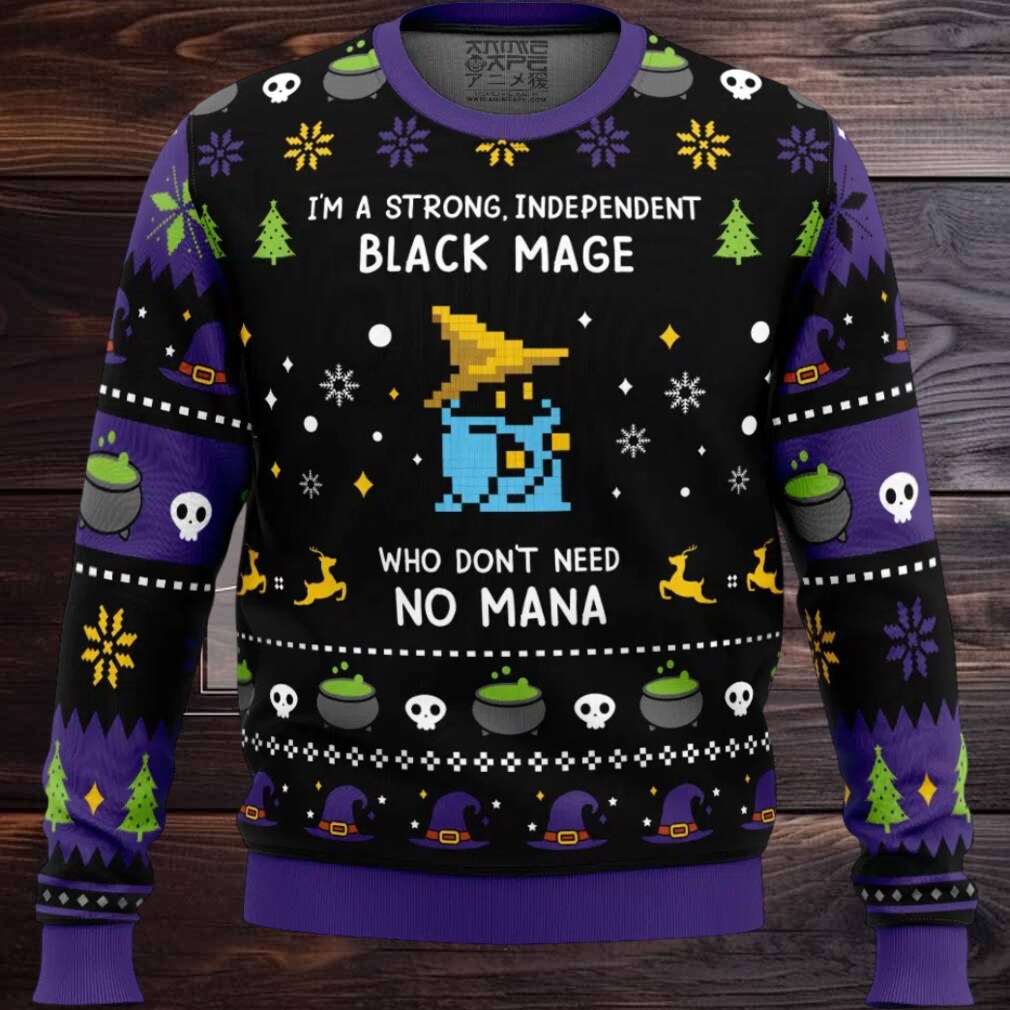I’m A Strong Independent Black Mage Ugly Christmas Sweater I’m A Strong Independent Black Mage Ugly Christmas Sweater