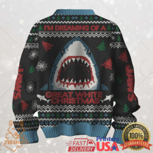 I'm Dreaming of a Great White Christmas Shark Ugly Sweater