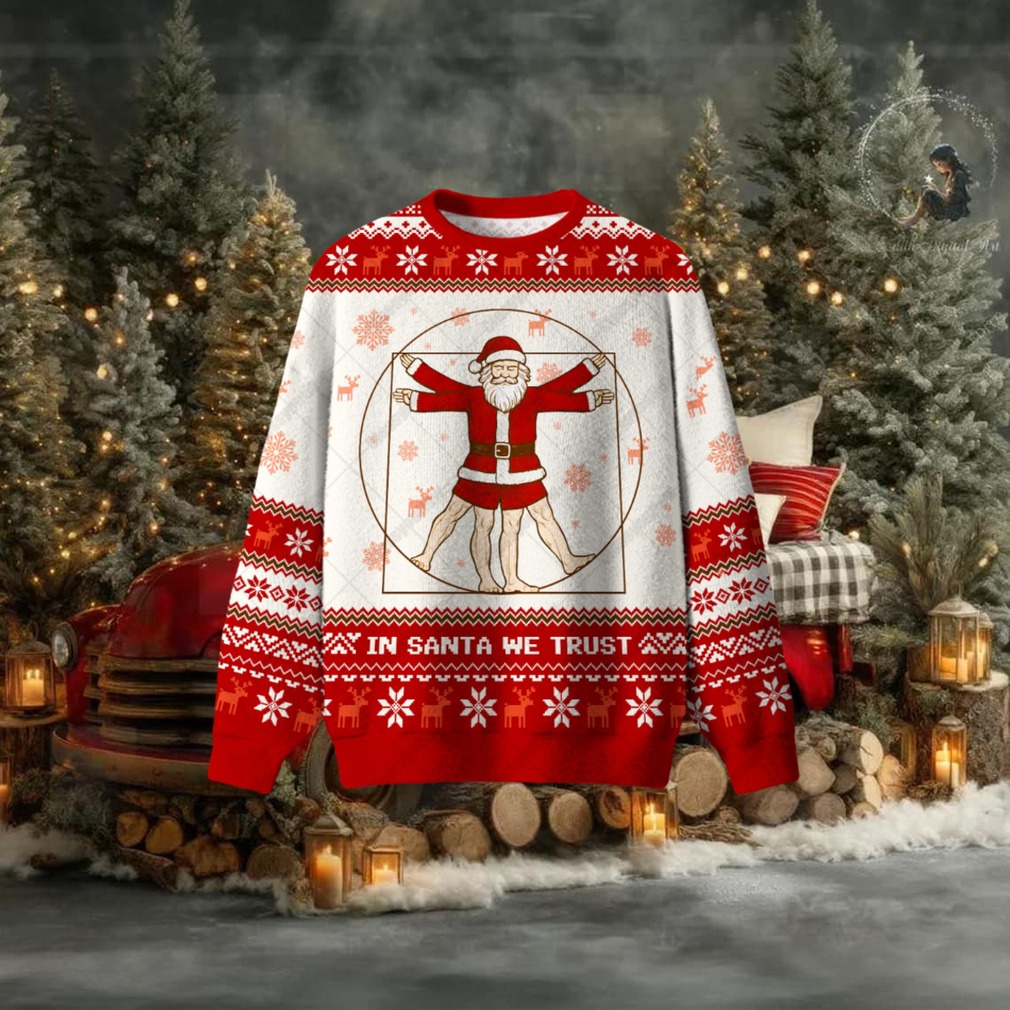 In Santa We Trust Ugly Christmas Sweatshirt In Santa We Trust Ugly Christmas Sweatshirt