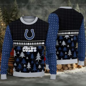 Indianapolis Colts Blue Winter Festive Ugly Christmas Sweater Mens Womens For Sale