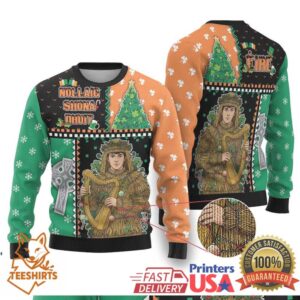 Ireland Christmas Ugly Christmas Sweater Wren Boy With Shamrock Xmas Tree