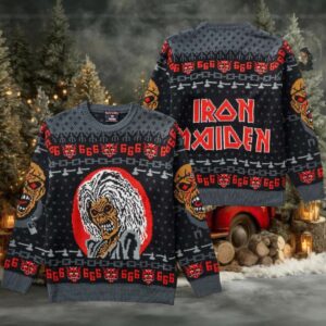 Iron Maiden Eddie The Killers Album 666 Ugly Christmas Sweater