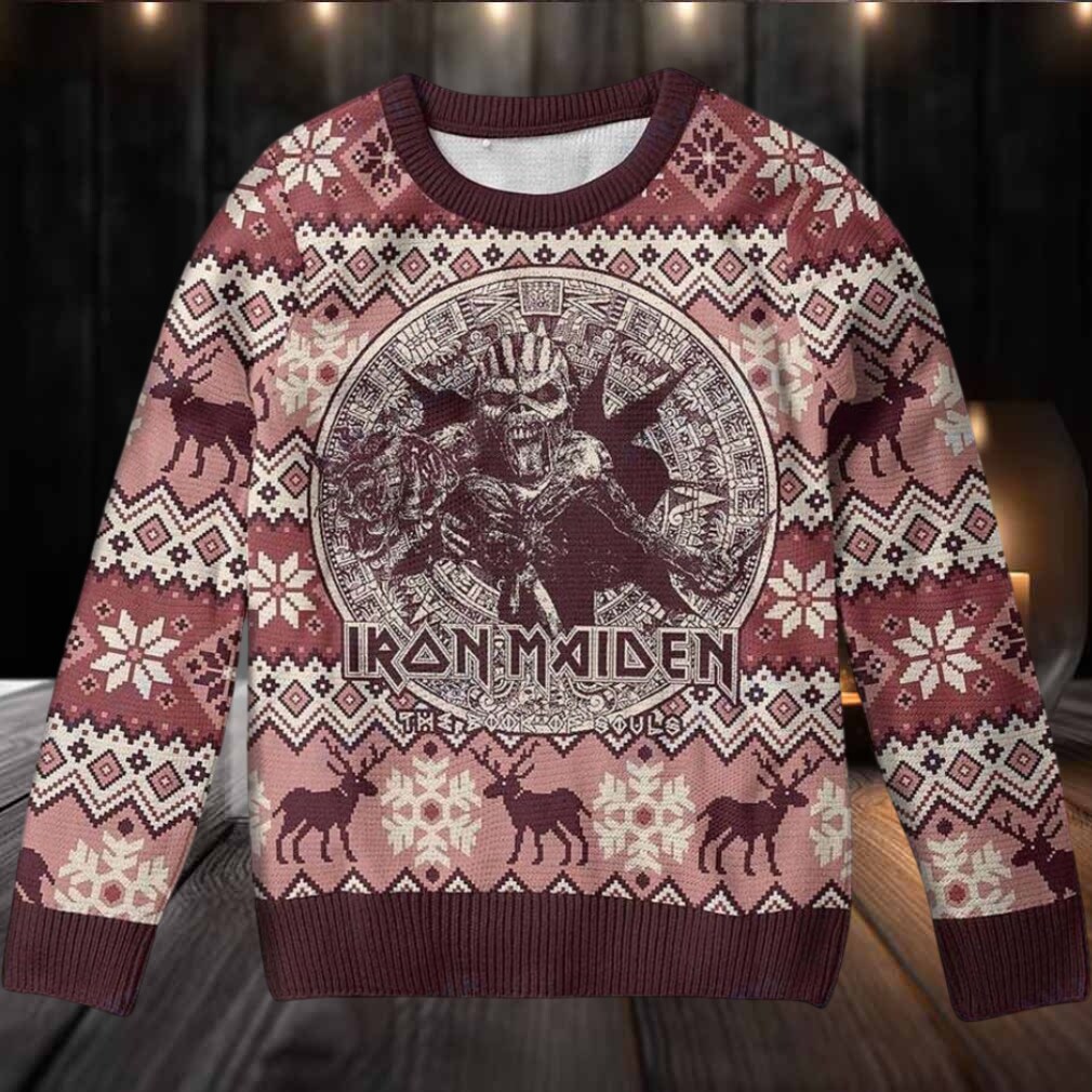 Iron Maiden The Book Of Souls Mayan Eddie Reindeer Snowflakes Pattern Xmas Gift For Fans Ugly Christmas Sweater Iron Maiden The Book Of Souls Mayan Eddie Reindeer Snowflakes Pattern Xmas Gift For Fans Ugly Christmas Sweater