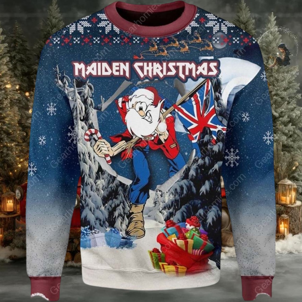 Iron Maiden Trooper Santa Eddie The Trooper Maiden Christmas Ugly Sweater Iron Maiden Trooper Santa Eddie The Trooper Maiden Christmas Ugly Sweater