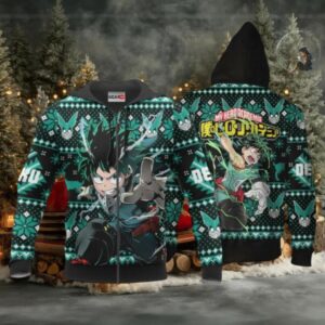 Izuku Midoriya Ugly Christmas Sweater Anime My Hero Academia Manga 2k47 Stylist Unisex Cartoon 3d Hoodi